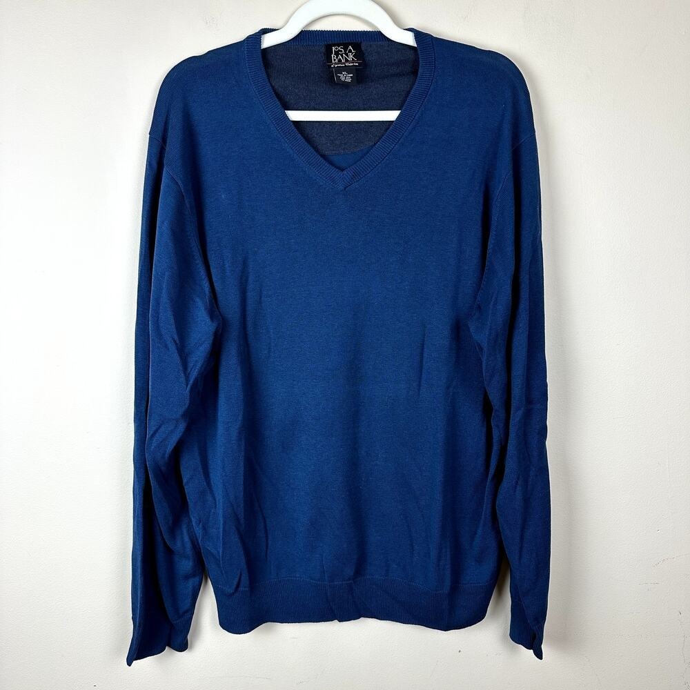 Jos A Bank Silk Sweater Mens XL Preppy Career Fisherman Old Money Quiet Luxury